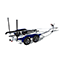 Trailer - White Frame with Blue Fenders and Aluminum Wheels