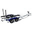 Trailer - White Frame with Blue Fenders and Aluminum Wheels