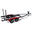 Trailer - Black Matte Frame with Fire Red Fenders and Aluminum Wheels