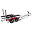 Trailer - White Frame with Fire Red Fenders and Aluminum Wheels