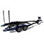 Trailer - Black Matte Frame with Blue Fenders, Aluminum Wheels and Bow Ladder